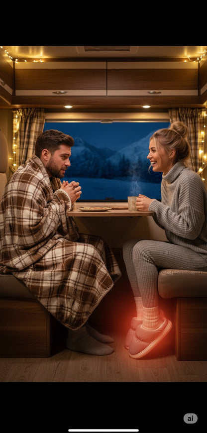 🧦Electric Heated Slippers for Campervan – Stay Cozy on the Road!❄️