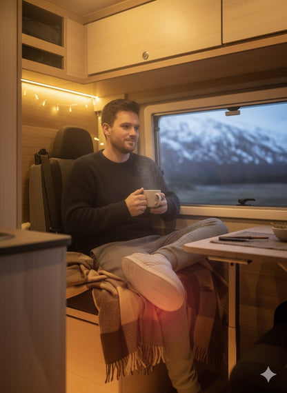 🧦Electric Heated Slippers for Campervan – Stay Cozy on the Road!❄️